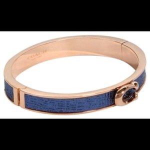 Rose gold & navy Coach bracelet
